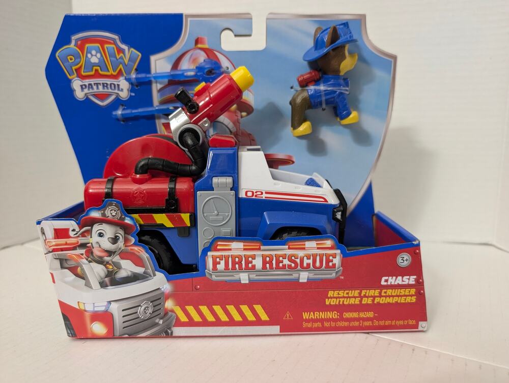 Paw Patrol Fire Rescue Chase Fire Cruiser Vehicle & Figure Spin Master 2024